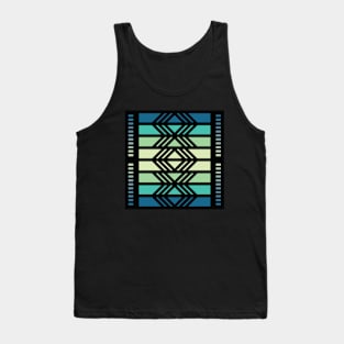 “Dimensional Morphing” - V.5 Blue/Green - (Geometric Art) (Dimensions) - Doc Labs Tank Top